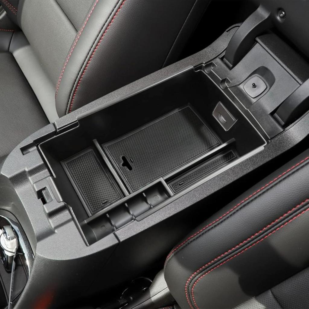 EDBETOS Center Console Organizer Compatible With Chevy Equinox Accessories 2018 2024 Ert Tray Interior Secondary Armrest Storage Box ABS, Black