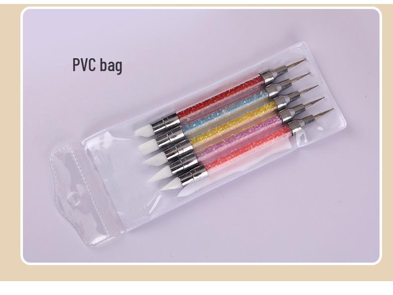 Multi-Color Double-Head Silicone Dotting & Embossing Gel Pen for Nail Art