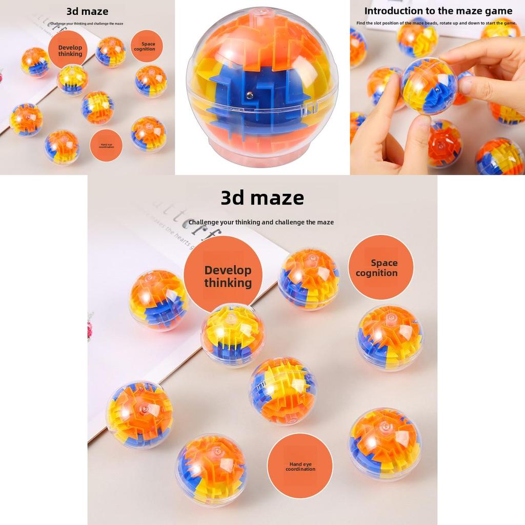 3D Magischer Würfel Labyrinth Kugel Aus Kunststoff Für Kinder Pädagogisches Spielzeug Geschenk