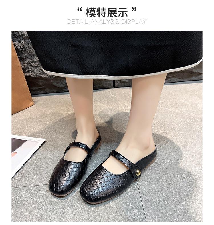 Baotou half slippers women wear Muller shoes in the summer of 2025 new flat-soled soft-soled lazy one-footed cool slippers