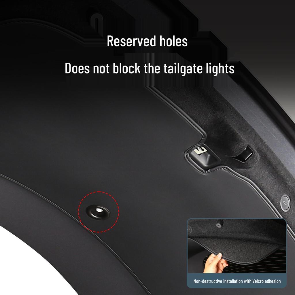 Tesla Model Y Refresh Trunk Tailgate Mat - Leather Sticker for Tailgate Protection and Interior Enhancement