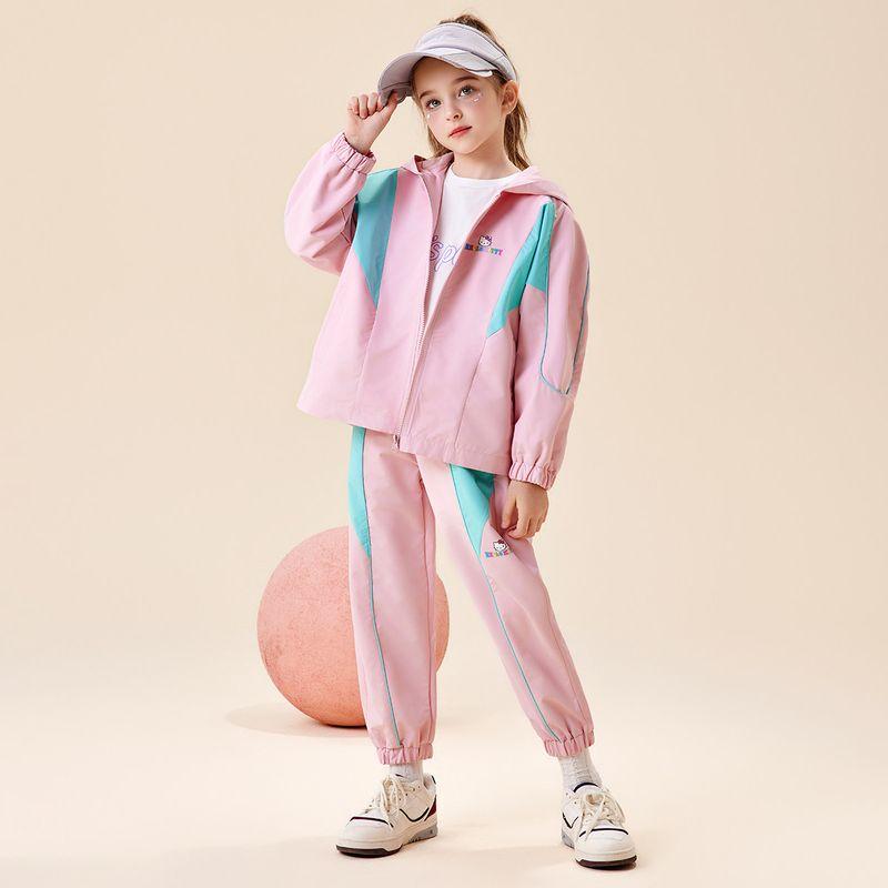 Hello Kitty Girls  Spring Outfit 2026 New Pink School Style Children s Clothing Girls  Spring Fashion Trend Pink 110