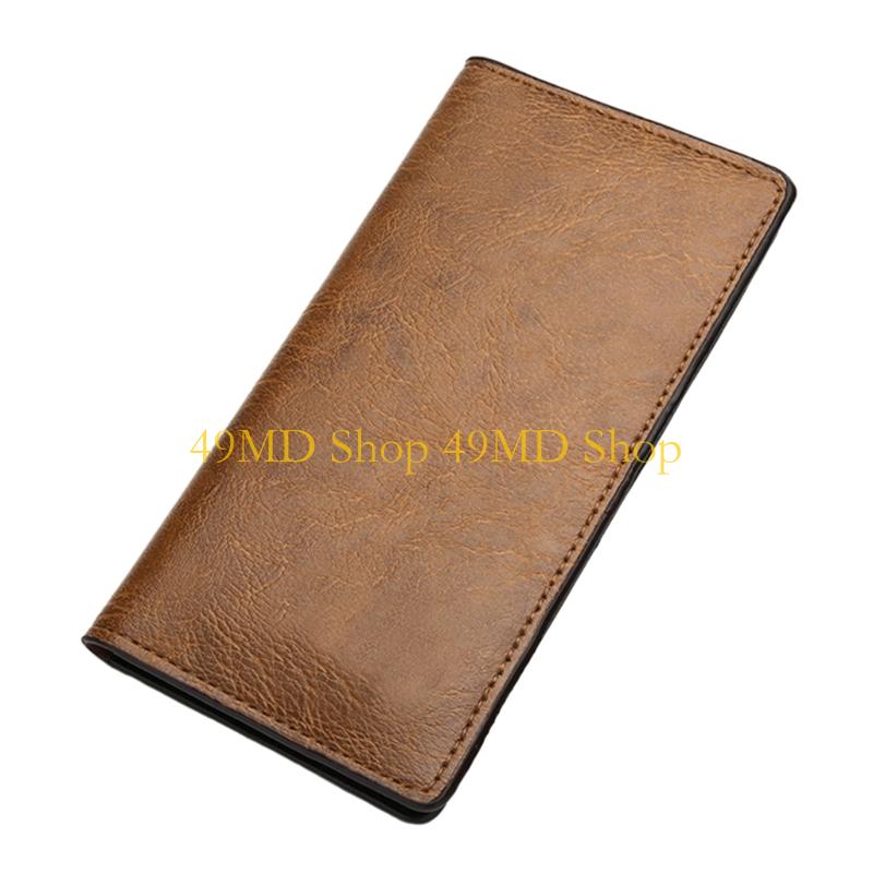 49MD Durable PU Wallet Versatile Long Wallet for Men Securely Stores Cards & Cash хаки