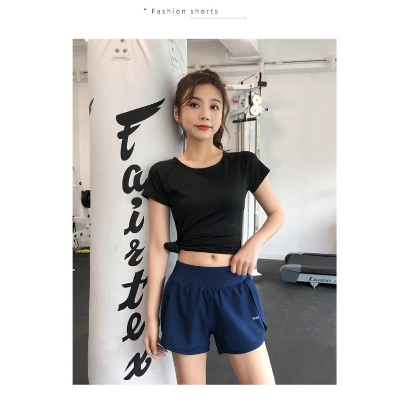 Loose Casual Yoga Shorts Women's Summer Thin Training Fitness Running Anti-slip Breathable Quick Drying Wide Leg Pants