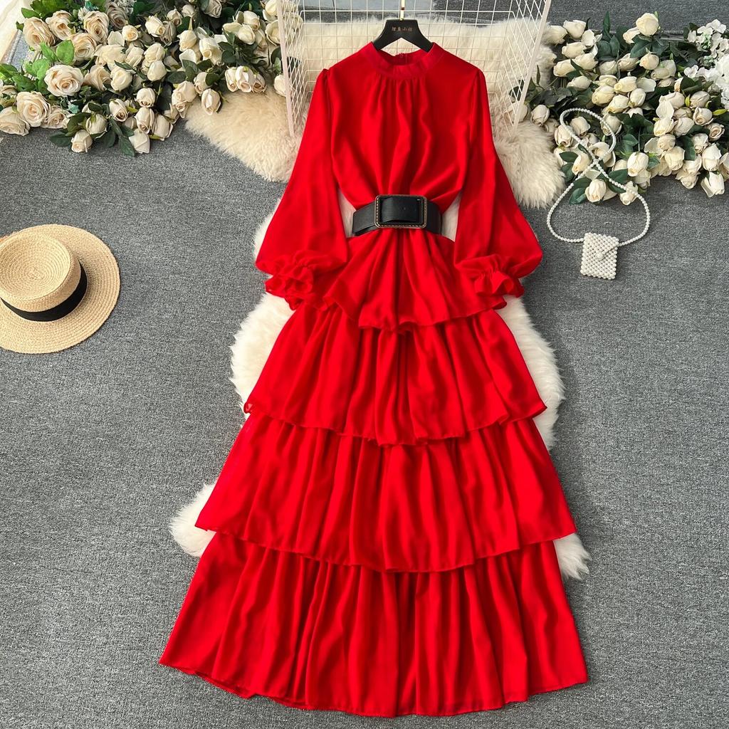 Podzimní krajka Vintage pohádkové šaty Dámské Patchwork Elegantní Party Midi Šaty Dámská mašle Korejská móda One Piece Sweet Dress 2024