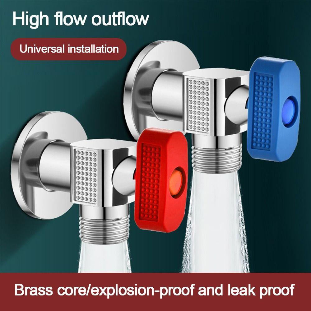 Brass Core Ball Core Valve Thickened Water Stop Valve  Bathroom Kitchen Water Heater Tap