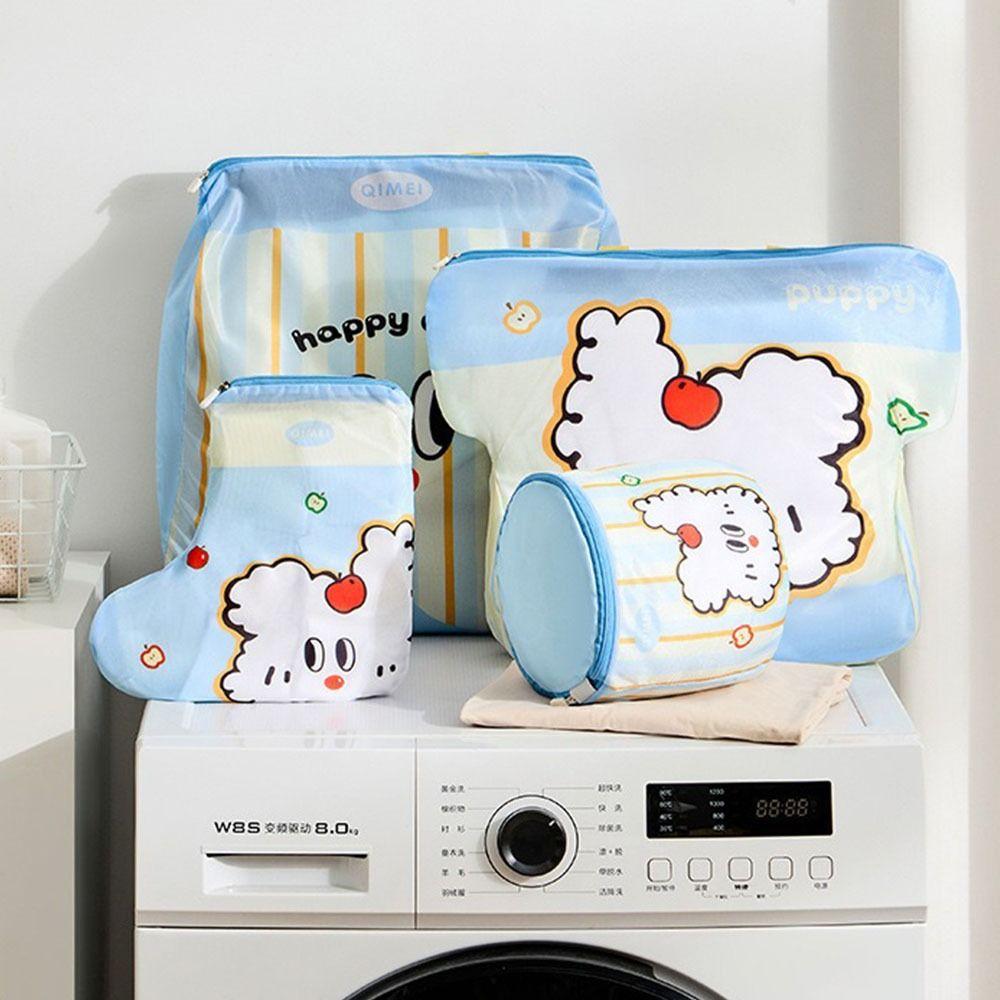 4pcs /set Fine Mesh Laundry Bag Thickened Travel Clothes Organizer Lingerie Wash Bags Bedroom