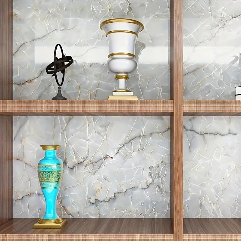 1ks Vodotěsné samolepky na zeď proměňte svůj mramorový vzor – odolné proti oleji, samolepicí a perfektní pro renovaci koupelen a nábytku v kuchyni!