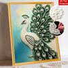 5D Round Pearl Painting Kit Elegant Peacock Pattern DIY Handmade Rhinestone Art Home Interior Decor Gift