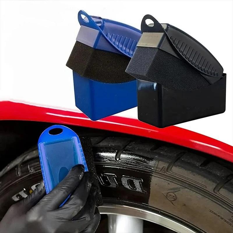 Auto Rad Polieren Wachsen Schwamm Bürste ABS Material Reifen Waschen Reinigungsbürsten für Kontur Detaillierung Dressing Applikator Pad