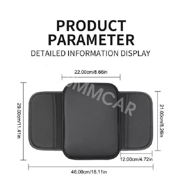 Car Armrest Cushion Cover Console Box Storage Pad Protector Leather Accessory