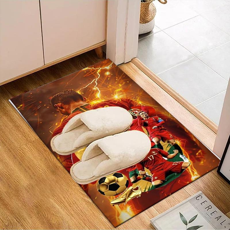Cristiano Ronaldo Rug Game Carpet, Floor Mat for Bedroom Living Room Entryway Rug, Home Decor Idea Gift for Christmas Birthday