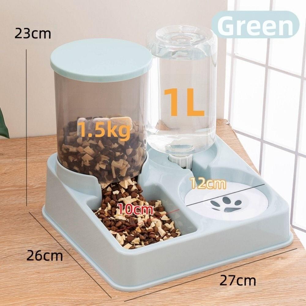 

Портативный диспенсер для воды 1 л Большой емкости Диспенсер для воды для кошек и собак Кормушка Автоматическая кормушка для домашних животных зелёный