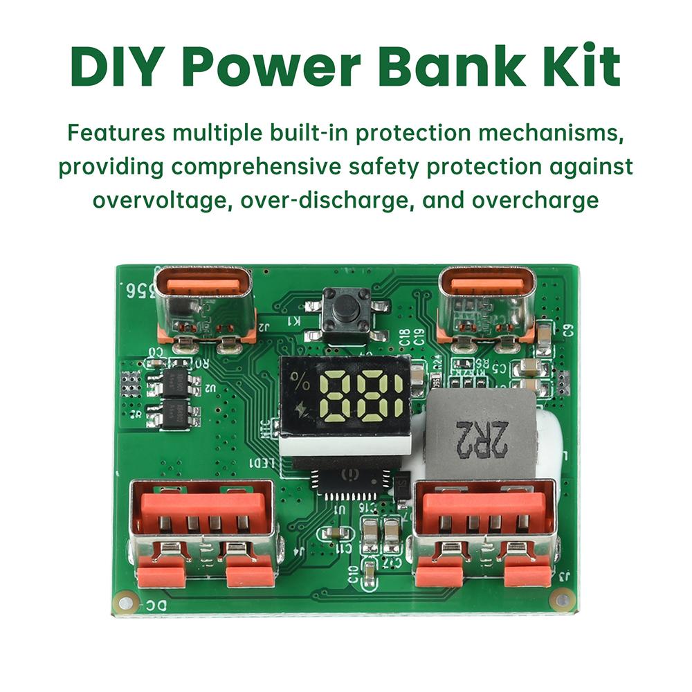 22.5W Fast Charging Power Bank Motherboard DIY Lithium Battery mobile power circuit board supports PD QC VOOC Quick Charging