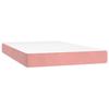 VidaXL Matelas de lit à ressorts ensachés rose 120x220 cm epaisseur 20 cm velours,matelas,matelas de lit,matelas à sommier tapissier