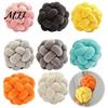 Stylish Creative Throw Pillow Knot Ball Pillow, Round Ball, Soft Knotted Cozy Support for Reading Decorative Cushion Sofa Couch, Modern Bedroom Living
