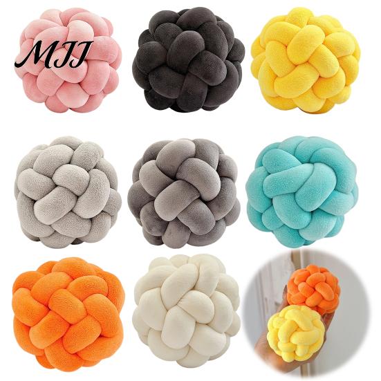 Stylish Creative Throw Pillow Knot Ball Pillow, Round Ball, Soft Knotted Cozy Support for Reading Decorative Cushion Sofa Couch, Modern Bedroom Living