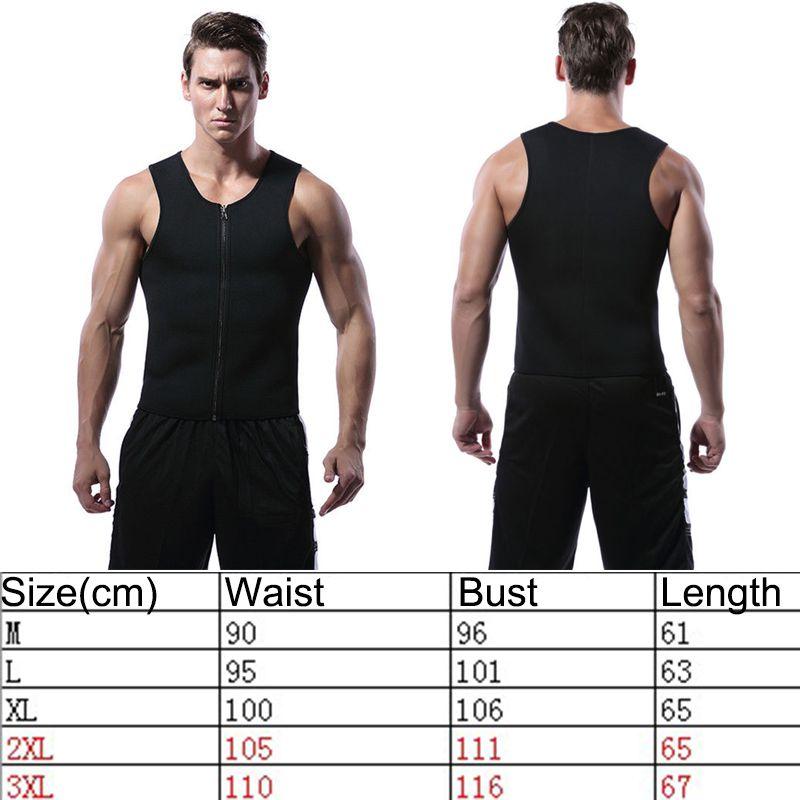 Versatile And Durable Men's Neoprene Body Shaper Sweat Sauna Vest For Weight Loss