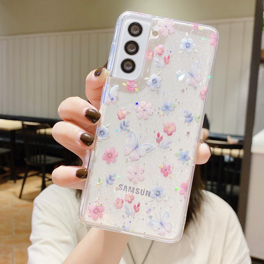 Niche Fresh Floral Mobile Phone Case Suitable for Samsung S25 Galaxy A36S24 S23U Rubber Soft Shell A56A26