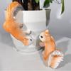 Pack of 2 Cute Squirrels Hanging Figurines Planter Hangers Resins Animal Statues for Indoor and Outdoor Decoration