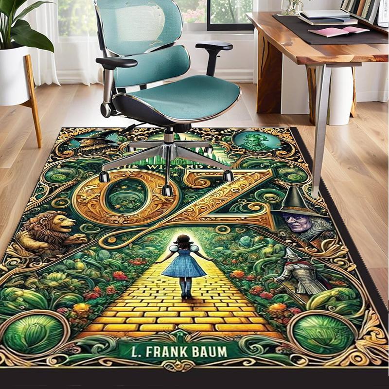 Wonderful Wizard Adventure Office Rug Chair Mat, Game Carpet, Suitable for Front Door, Bedroom, Living Room, Desk, Holiday Gift