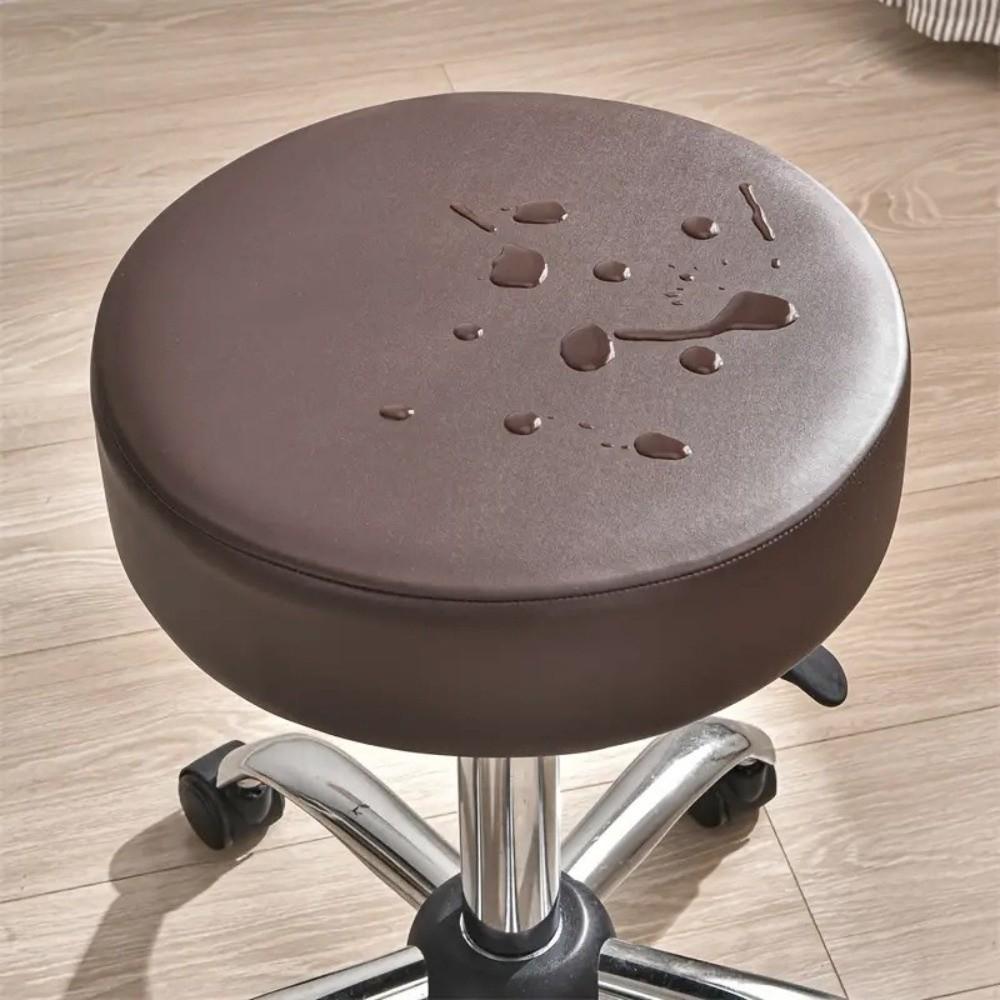 PU Leather Rotating Chair Slipcover Waterproof Bar Stool Chair Cover  for Restaurant Hotel