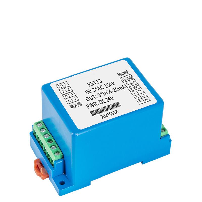 Analog Voltage Sensor Three-Phase 4-Wire AC220V 4-20mA RS485 Output AC 380V 465V Voltage Transmitter