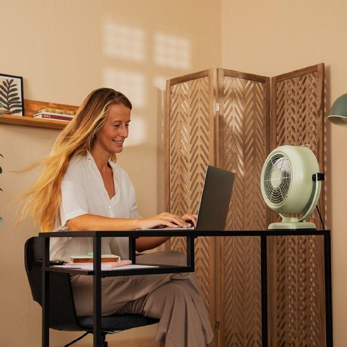 Cecotec Ventilateurs de Bureau EnergySilence 800 RetroDesk Vert