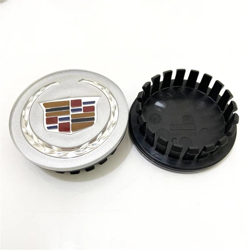67mm 4pcs Car Wheel Center Hub Caps Cover Emblem for Cadillac Escalade CTS CT5 XT5 XTS XLR BLS SLS STS ATS Auto Tire Accessories