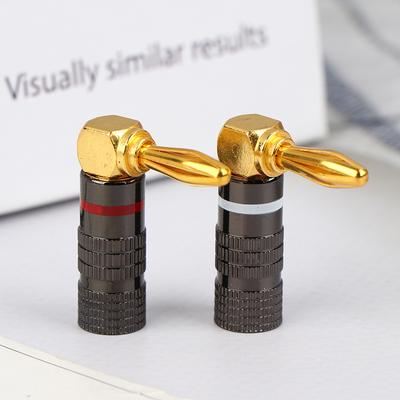 4mm Banana Plug Connector 1Pcs Gold Plated Audio Video Speaker Adapter No Welding Cable For DIY Project