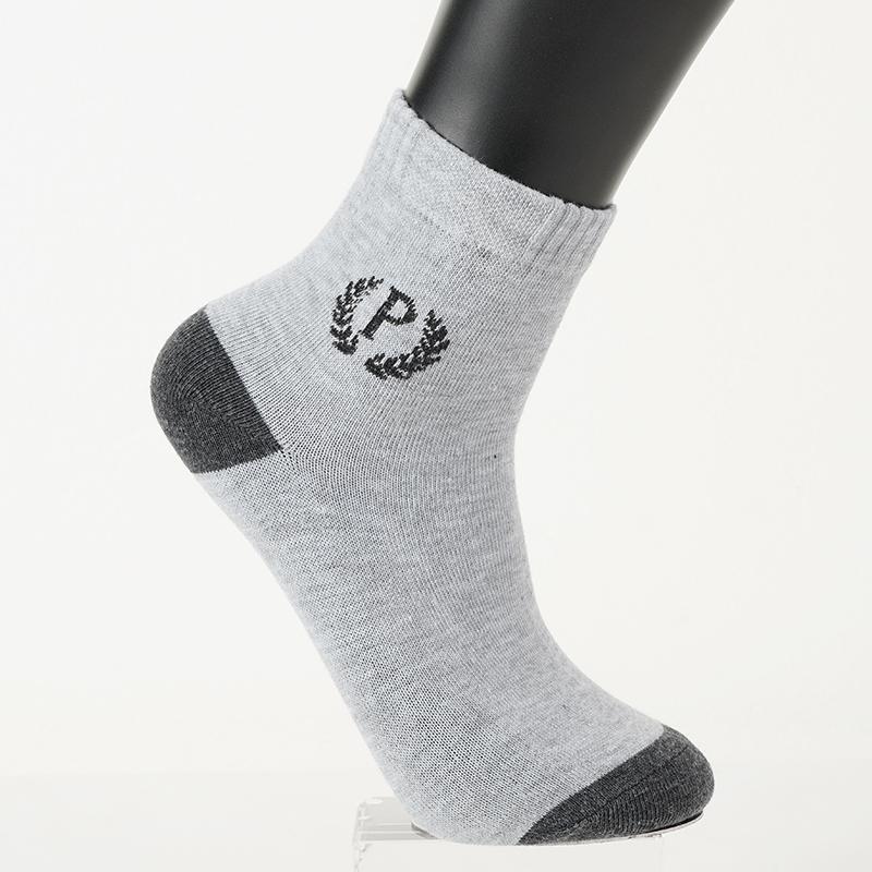 

Чоловічі антибактеріальні шкарпетки до середини гомілки осінні та зимові протиковзкі літерні дихаючі спортивні шкарпетки One size сірий