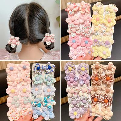 10 teile/satz Nette Candy Farbe Floral Haar Gummibänder für Mädchen Koreanische Mode Kinder Haar Bands Schöne Kleinkind Headwear Zubehör