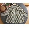 Printed Patchwork Retro Shirt for Women Summer New Style Loose and Slimming Lace Up Seven Quarter Sleeve Shirt for Women