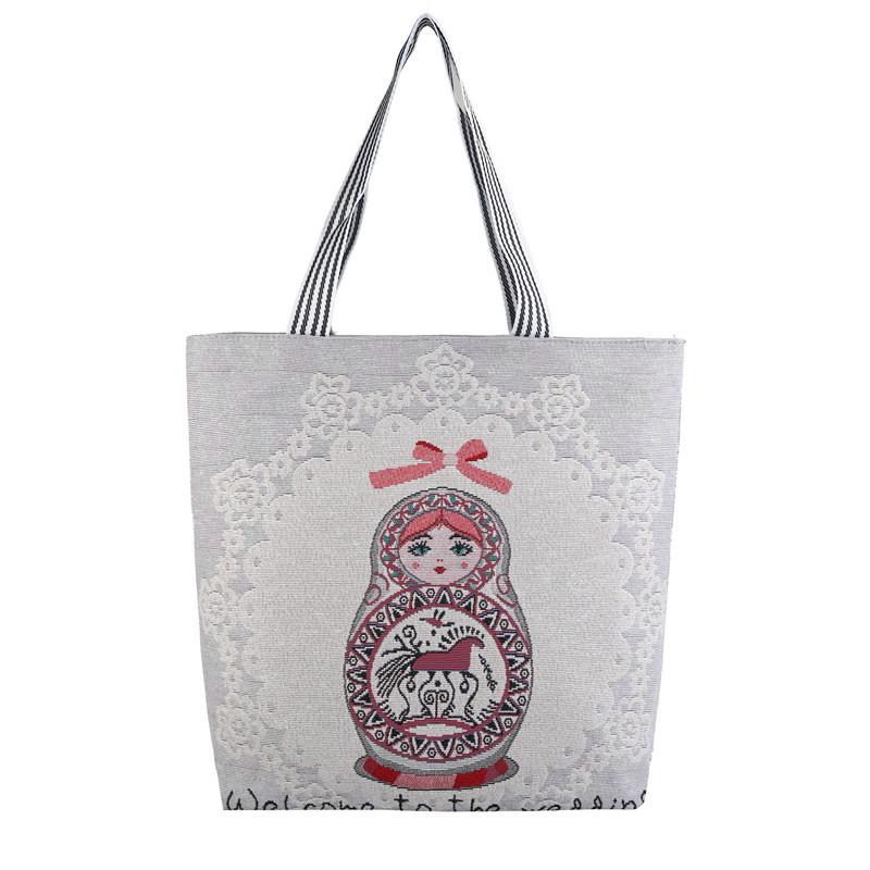 

Дорожные женские сумки на плечо, холщовые сумки большой емкости, повседневные винтажные сумки-матрешки