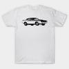 Men Black Print T-shirt Camco Car No-Cut Transfer Paper Print Cotton Tshirt