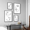 Nordic Minimalist Line Figure Painting Canvas Painting Abstract Face Poster Office Living Room Bedroom Home Decoration Mural No Frame
