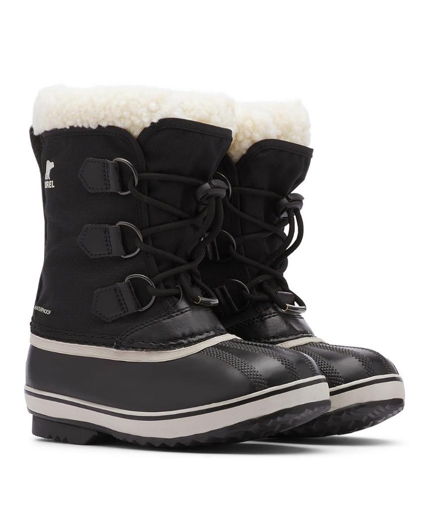 Sorel Ute Pack Nylon Waterproof Size Black Kids' Boots, 24.0cm,