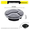 Disposable Multi-Compartment Food Containers with Lids
