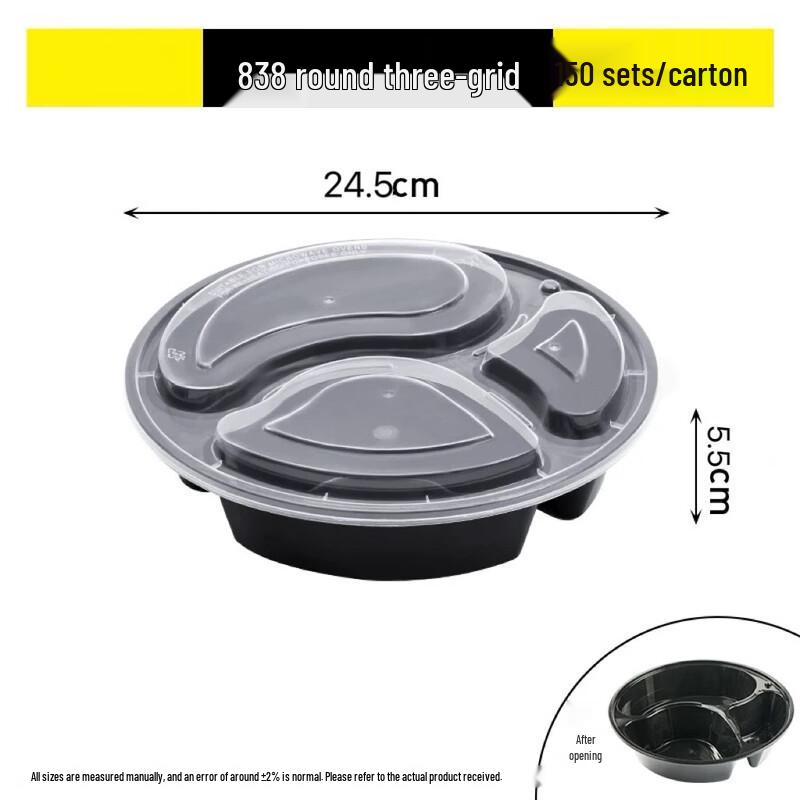 

Disposable Multi-Compartment Food Containers with Lids