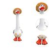 Duck Ornament Garden Decoration Cute Collectible Resin Ornament Long Neck Goose Sculpture for Home Tabletop Porch Indoor Lawn