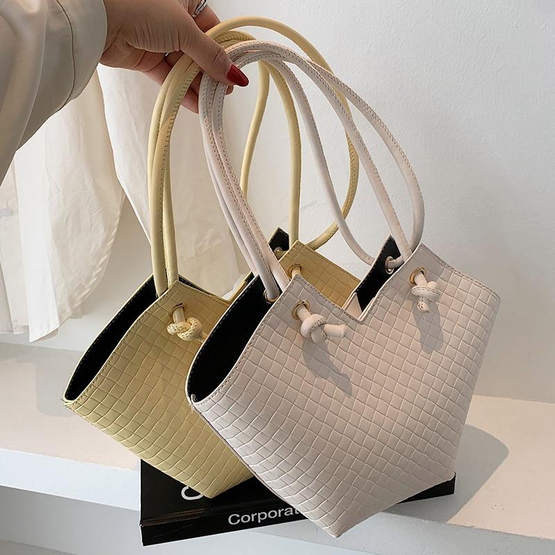Luxury Design Weave PU Leather Shoulder Crossbody Messenger Bags Women Purse and Handbags