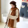 Sweet Solid Color Scarf Women's 2025 New Fashion Warm Medium and Long Decorative Wear Scarf Shawl