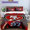 3-teiliges Bettwäsche-Set mit San Francisco 49ers Muster, Bettbezug-Set beinhaltet Bettbezug & Kissenbezüge, perfekte Ganzjahres-Schlafzimmerdekoration & Geschenk