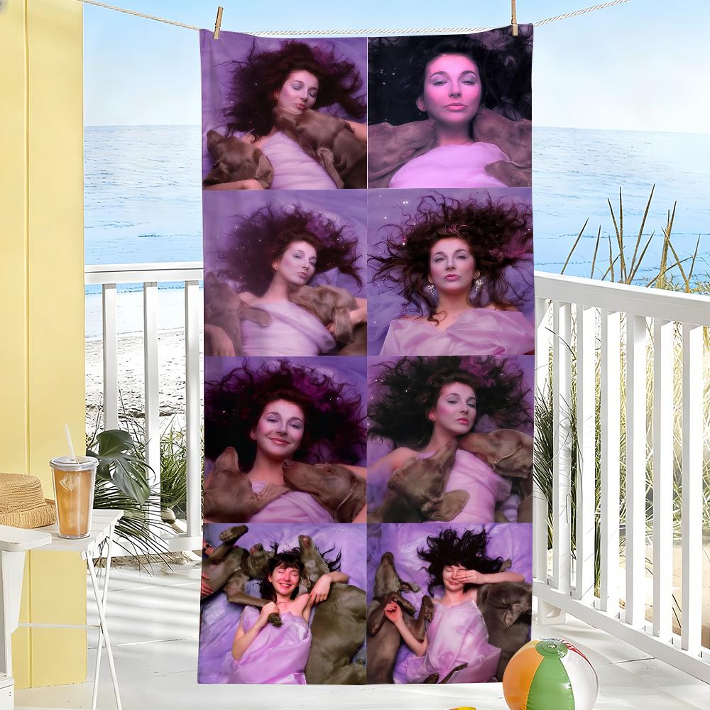 

Singer Kate Bush Hounds of Love Towel Soft Pool Gift For Travel Gym Shower Camping Quick Dry Sports Large Beach Towels W40*H60(CM)