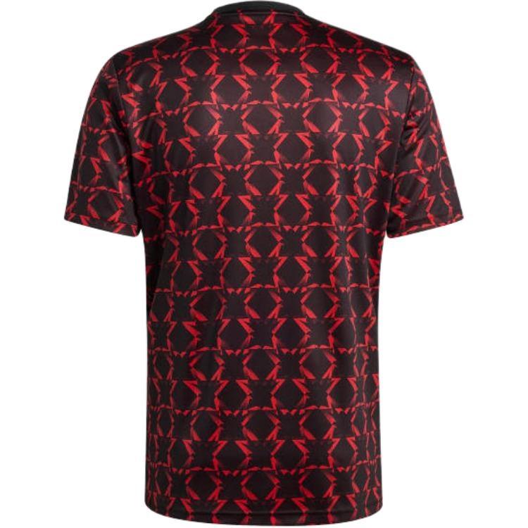 adidas Manchester United Pre-Match Soccer Jersey Asia Sizing 'Black Red' Men's IT1996