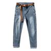 Pantalon tube droit élastique ample pour hommes, nouveau pantalon long en denim de coton mercerisé blanc, vintage, régulier, printemps