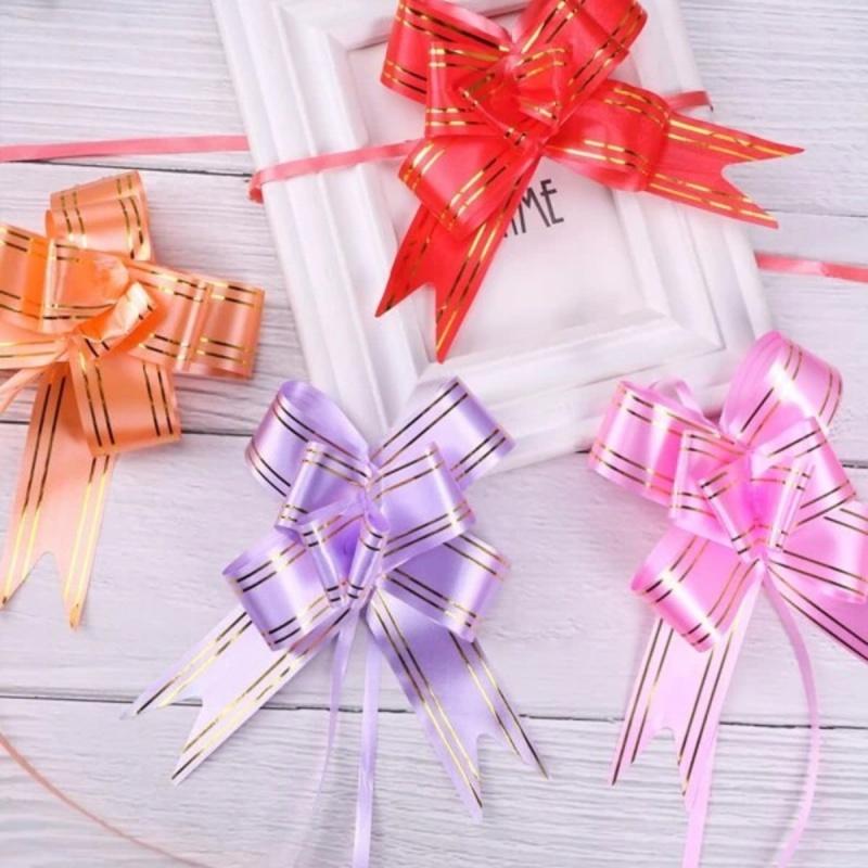 30 Pieces, 1 Set (random Color), Multi-color Bow, Hand Pulled Flower, Mixed Color Wedding Party Decoration