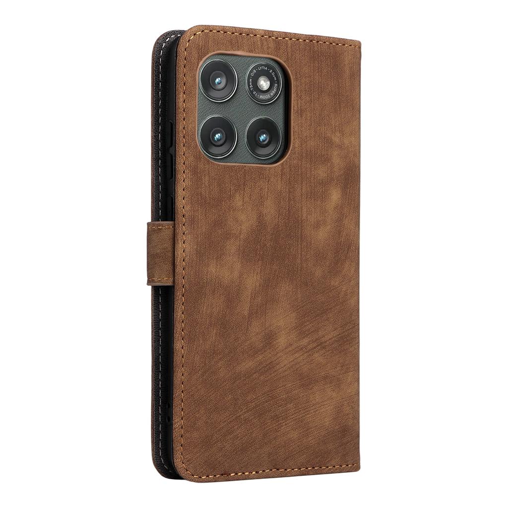 For Motorola Edge (2025) 5G/Edge (gen 6) Case Wallet RFID Blocking PU Leather Phone Cover Stand with Strap