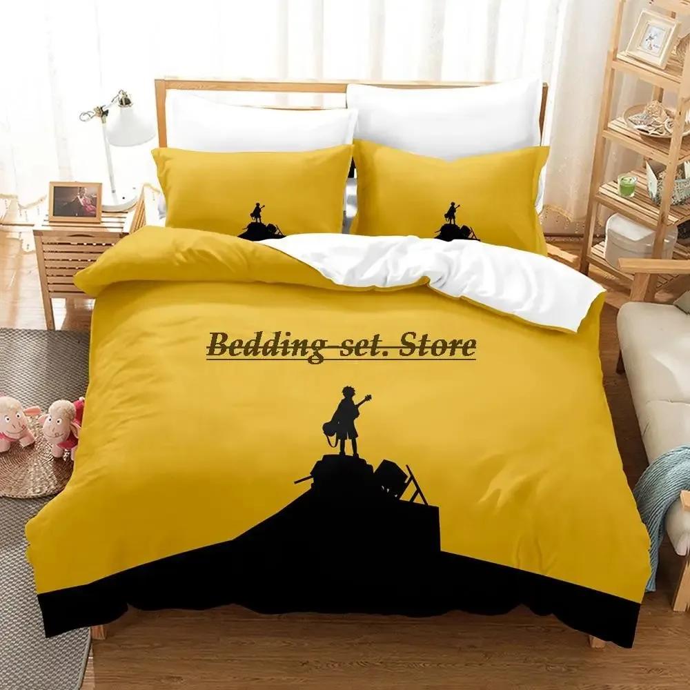 Flcl Alternative Bedding Set Single Twin Full Queen King Size Bed Set Aldult Kid Bedroom Duvetcover Sets 3D Anime Bed Sheet Set