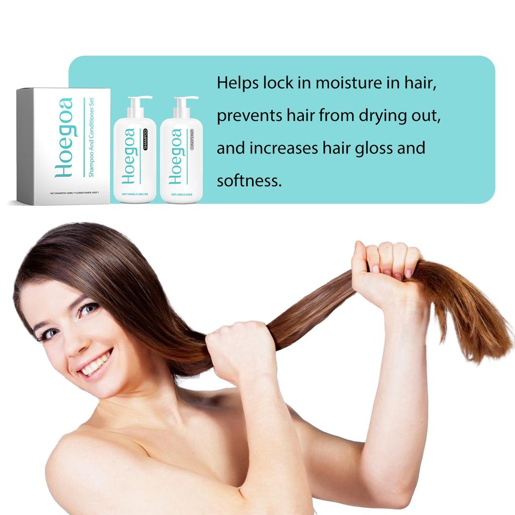 Shampoo Hair Care Set Deeply Moisturizing, Smooth, Shiny, Refreshing, Dandruff And Itching,100ML/3.38FL.OZ*2